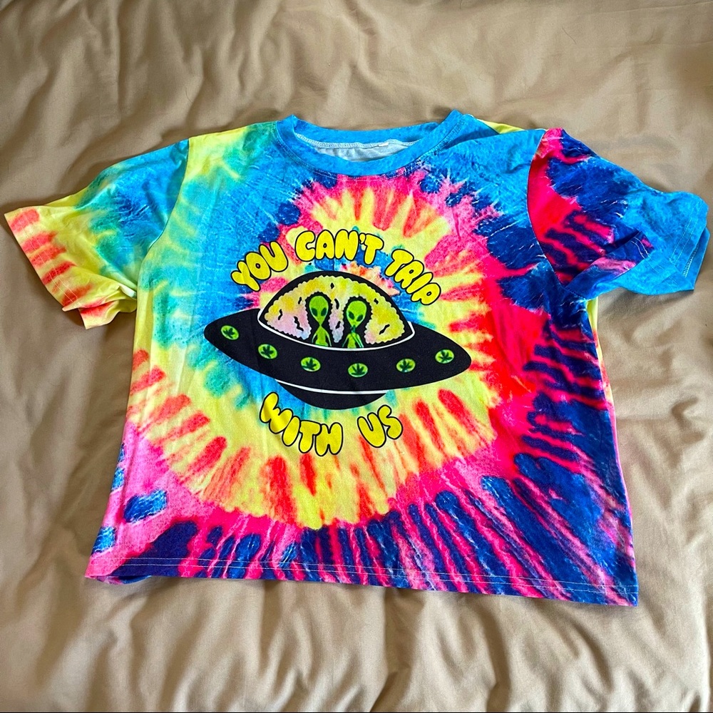 Tie Dye Crop You Can’t Trip With Us